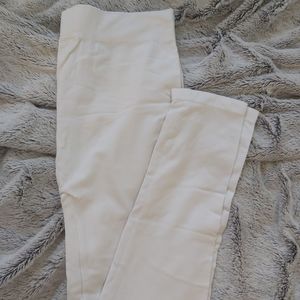 white bamboo leggings